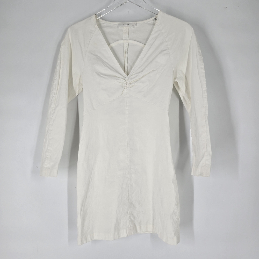 A.L.C. White Linen Mini Dress Size 2